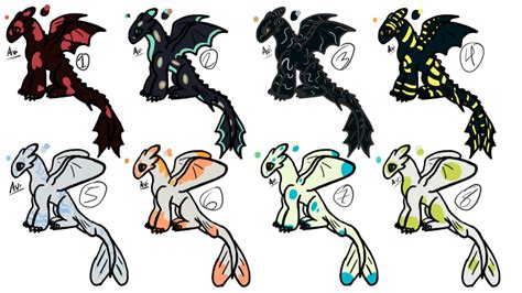 Light Furies And Night Furies Adopts 4 8 OPEN H T T Y D Amino