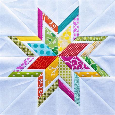 Lone Starburst Block For Megan By Pitter Putter Stitch Via Flickr