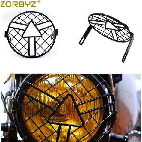 ZORBYZ 7 Retro Vintage Motorcycle Black Grill Arrow Style Side Mount