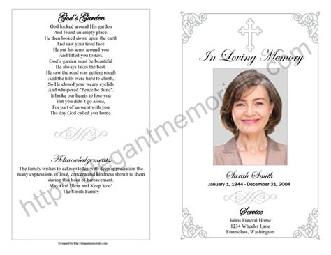 Memorial Service Program Sample Funeral Programs Examples For Memorials Elegant Memorials