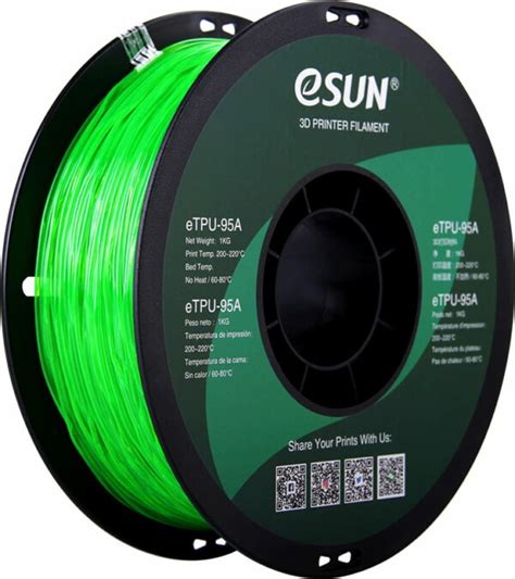 eSUN eTPU 95A flex Filament 1KG 3DHUB gr Το πρώτο 3D printing HUB