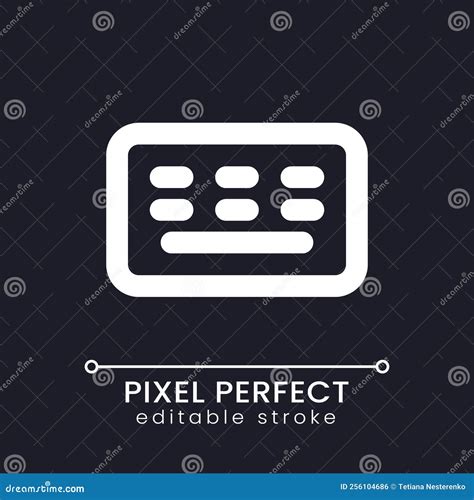 Icona Ui Lineare Bianca Con Pixel Perfetti Per Pixel Per Il Tema Scuro