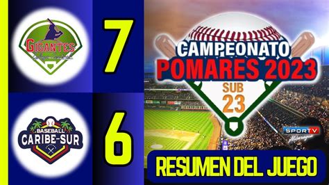 RESUMEN Juego 1 Zelaya Central Vs Caribe Sur 29 09 2023 POMARES U23