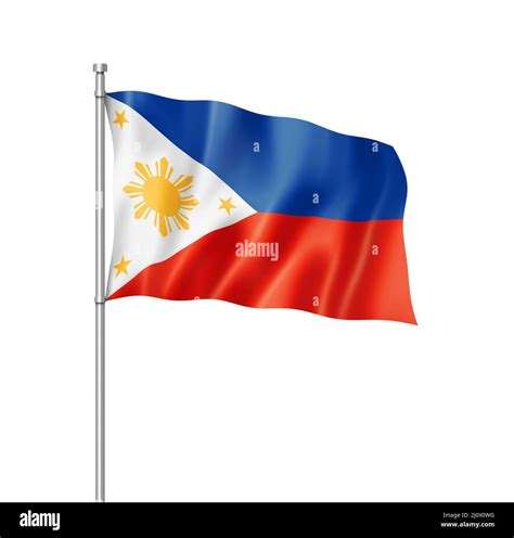 Philippines Flag Isolated On White Stock Photo Alamy