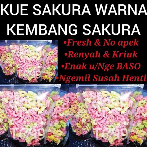 Jual KUE SAKURA WARNA PILUS KEMBANG SAKURA SNACK KEMBANG RIBUT