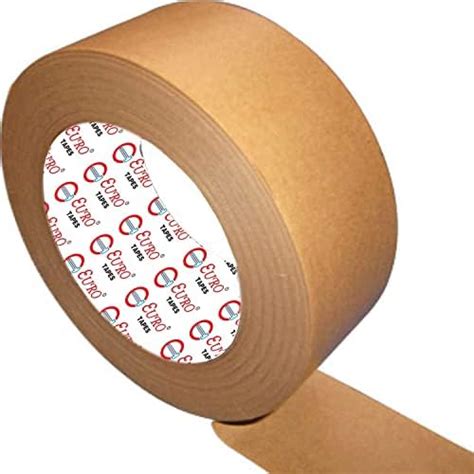 Euro Eco Friendly Brown Kraft Paper Adhesive Tape 50 Meters Length