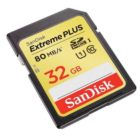 Sandisk Extreme Plus 32gb Uhs 1 U3 Sdhc Memory Card Up To 80mb S Sdsdxs 032g X46