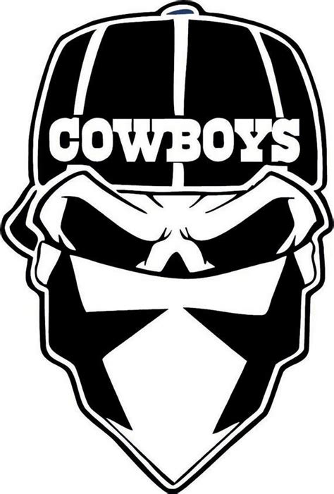 Dallas Cowboys Skull Vinyl Decal Nfl Football Window Sticker Pick Size