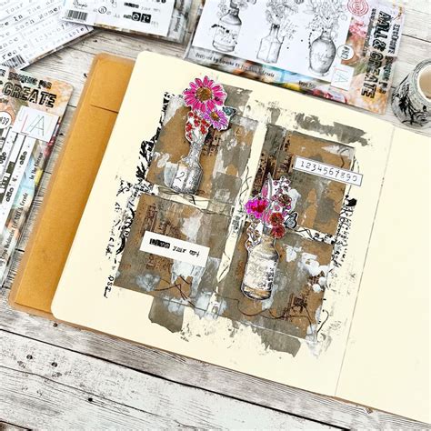 aall create mixed media journal page mixed media journal art