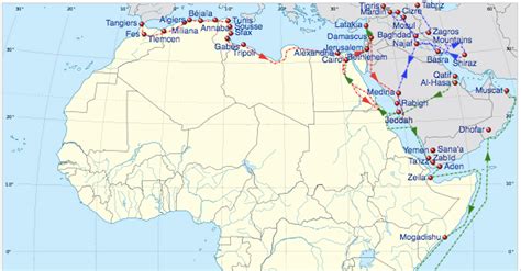 Map of Ibn Battuta's Travels, 1325-32 CE (Illustration) - World History ...