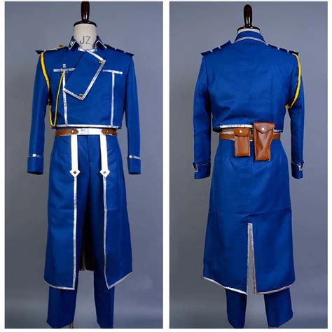 Fullmetal Alchemist Cosplay Roy Mustang Costume Cosplay Coat Adult Men Blue Uniform Full Sets