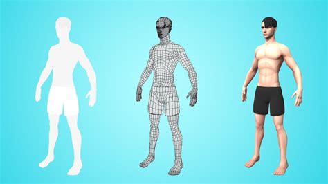 D Hou Male Base Mesh Cartoon Character Turbosquid