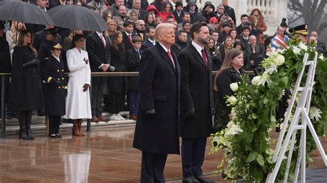 Trump Lays Wreath At Tomb Of The Unknown Soldier Ahead Of Inauguration