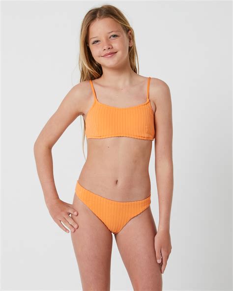 Rusty Lucky Bikini Set Girls Apricot Blush Surfstitch