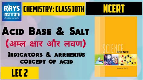 Class Th Acids Bases Salts Lec Indicators Arrhenius