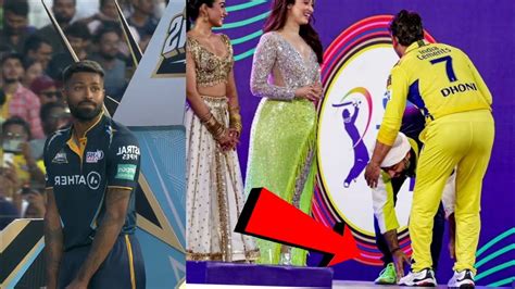 Arijit Singh Touching Ms Dhoni Feet During Ipl Opening Ceremony Rashmika Tamanna Hardik Pandya