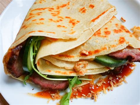 Smoked Beef Brisket Crepe With Japanese Cats Sauce