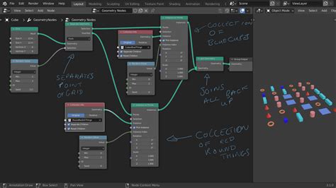 Geo Nodes Frames Pick From Random Object Collection Distribute On