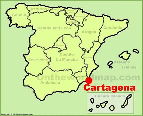 Cartagena Location On The Spain Map