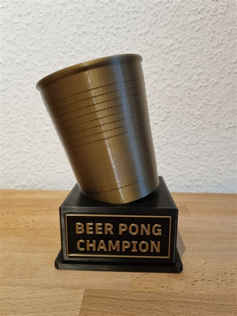 Stl File Beer Pong Trophy・3d Printer Design To Download・cults