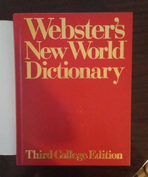 Websters New World Dictionary