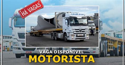 Transportadora Unilink Abre Vagas Para Motorista Carreteiro