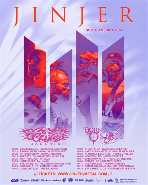 Jinjer Announce North American Tour With Hanabie And Born Of Osiris