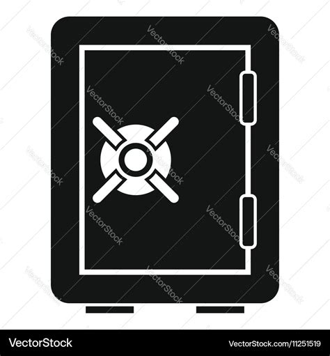 Safety Deposit Box Icon Simple Style Royalty Free Vector