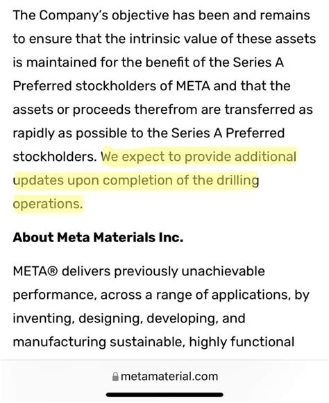 META Dividend/Spin-off Update Should Be Coming Soon : r/MMAT