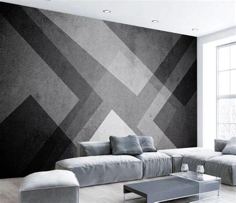 3d Grey Geometry Gngn796 Wallpaper Mural Decal Mural Photo Etsy In 2021 Wall Murals