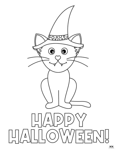 Halloween Cat Coloring Pages Free Pages Printabulk