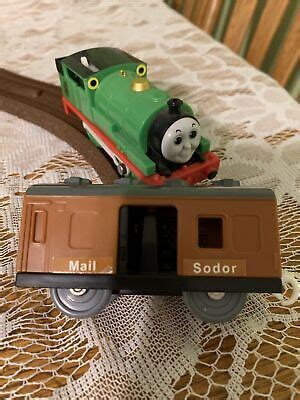 Thomas Friends Trackmaster Motorized Percy Sodor Mail Car Train