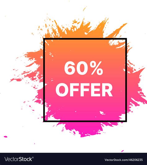 Offer banner template Royalty Free Vector Image