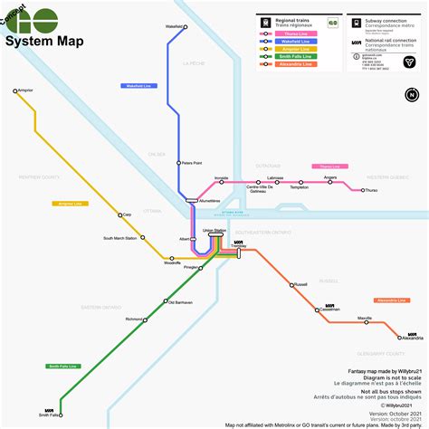 I have made another GO Transit concept map, this time in the region of Ottawa. There is a slight ...