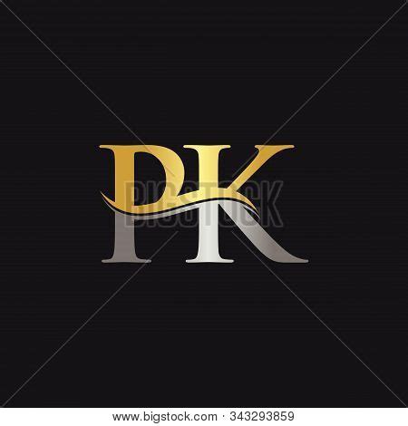 Gold Silver Letter Pk Vector Photo Free Trial Bigstock