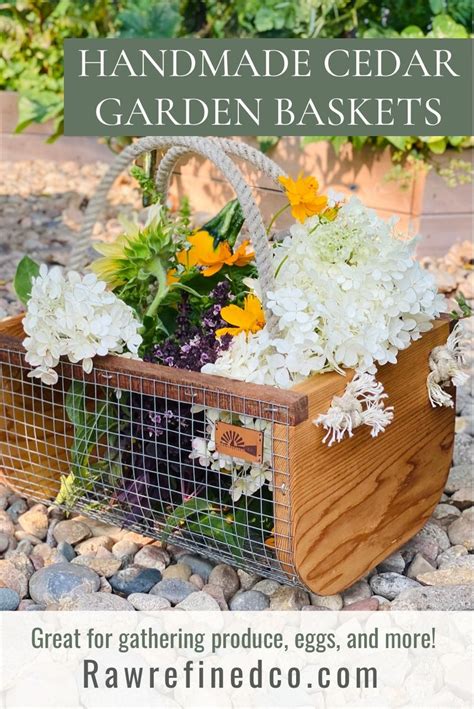 Personalized Handmade Garden Harvest Basket Garden Trug Etsy