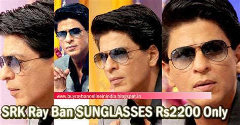 Rs1100 Only Shahrukh Khan In His Ray Ban Blue Black Gradient Lens Aviator Sunglasses