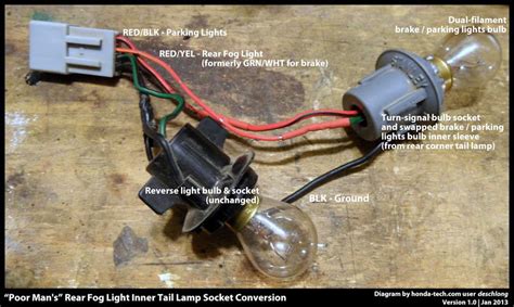 Honda Civic How To Install Rear Fog Lamp Honda Tech