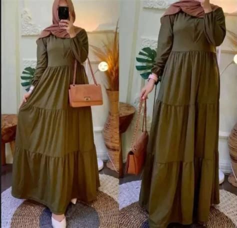 Hanum Maxi Drees Hanum Maxi Dress Baju Gamis Polos Wanita Termurah