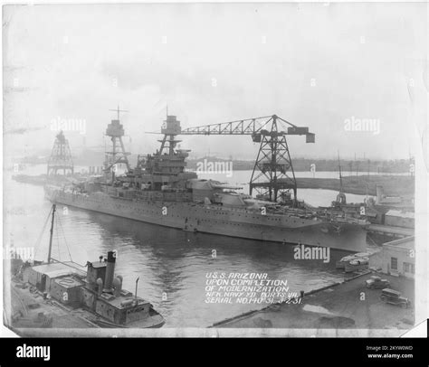 Uss Arizona Upon Completion Of Modernization Norfolk Navy Yard Ports Virginia Serial No 140