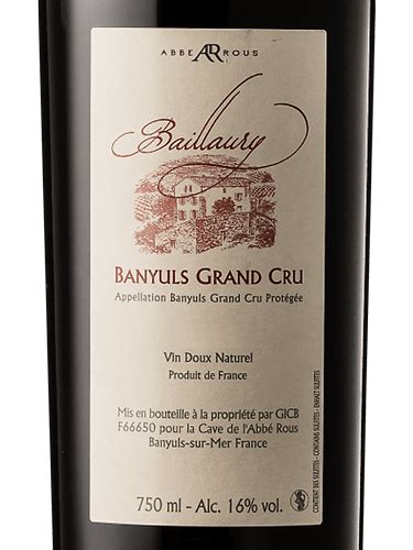 Abbe Rous Banyuls Grand Cru Vivino Us