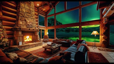 Cozy Cabin Retreat Northern Lights Smooth Jazz Meditation Music