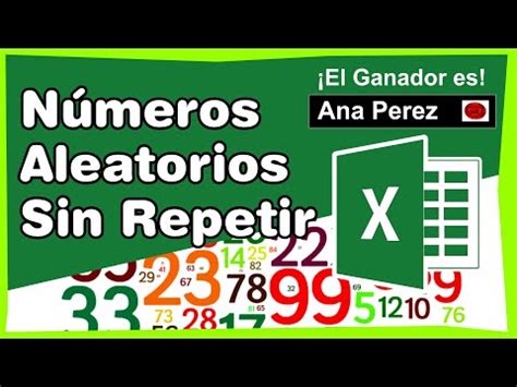 Generar NUMEROS ALEATORIOS En Excel Sin Que Se Repitan Para Un Sorteo