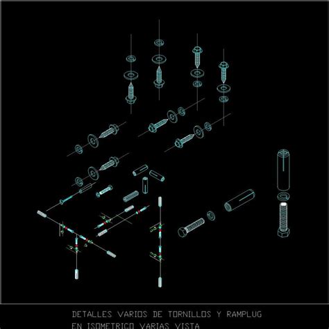 Screws 3D DWG Model for AutoCAD • Designs CAD