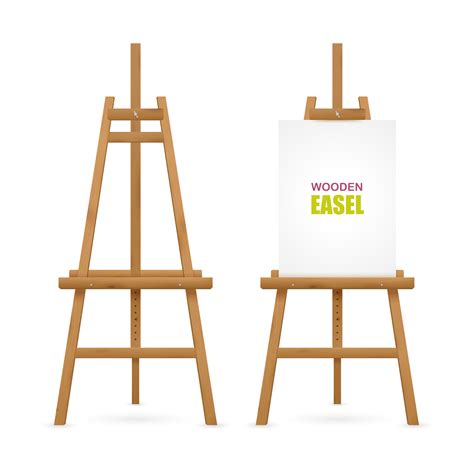 Wooden Artist Easel Set 483105 Vector Art at Vecteezy