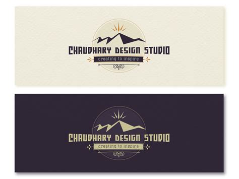 Chaudhary Deisgn Studio Vintage Logo Redesign by Sandip Chaudhary on Dribbble