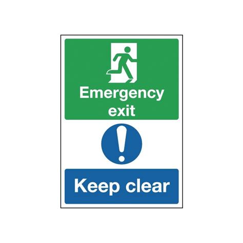 Emergency Exit Keep Clear Signs Emergency Exit Keep Clear Signage