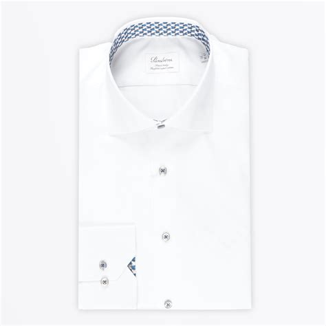 Stenstroms - Geo Trim Shirt - White - Mr & Mrs Stitch