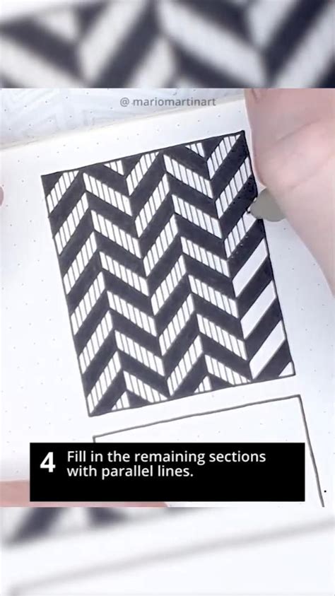 How To Draw Easy Geometric Zen Doodle Chevron Pattern Step By Step