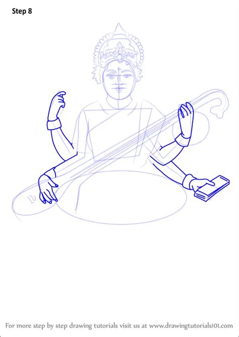 Saraswati Drawing Easy Sketch